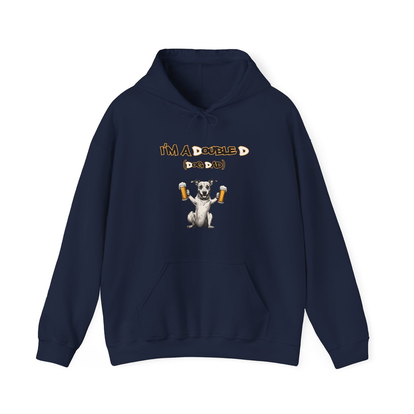 Im A Double D (Dog Dad) Unisex Heavy Blend™ Hooded Sweatshirt